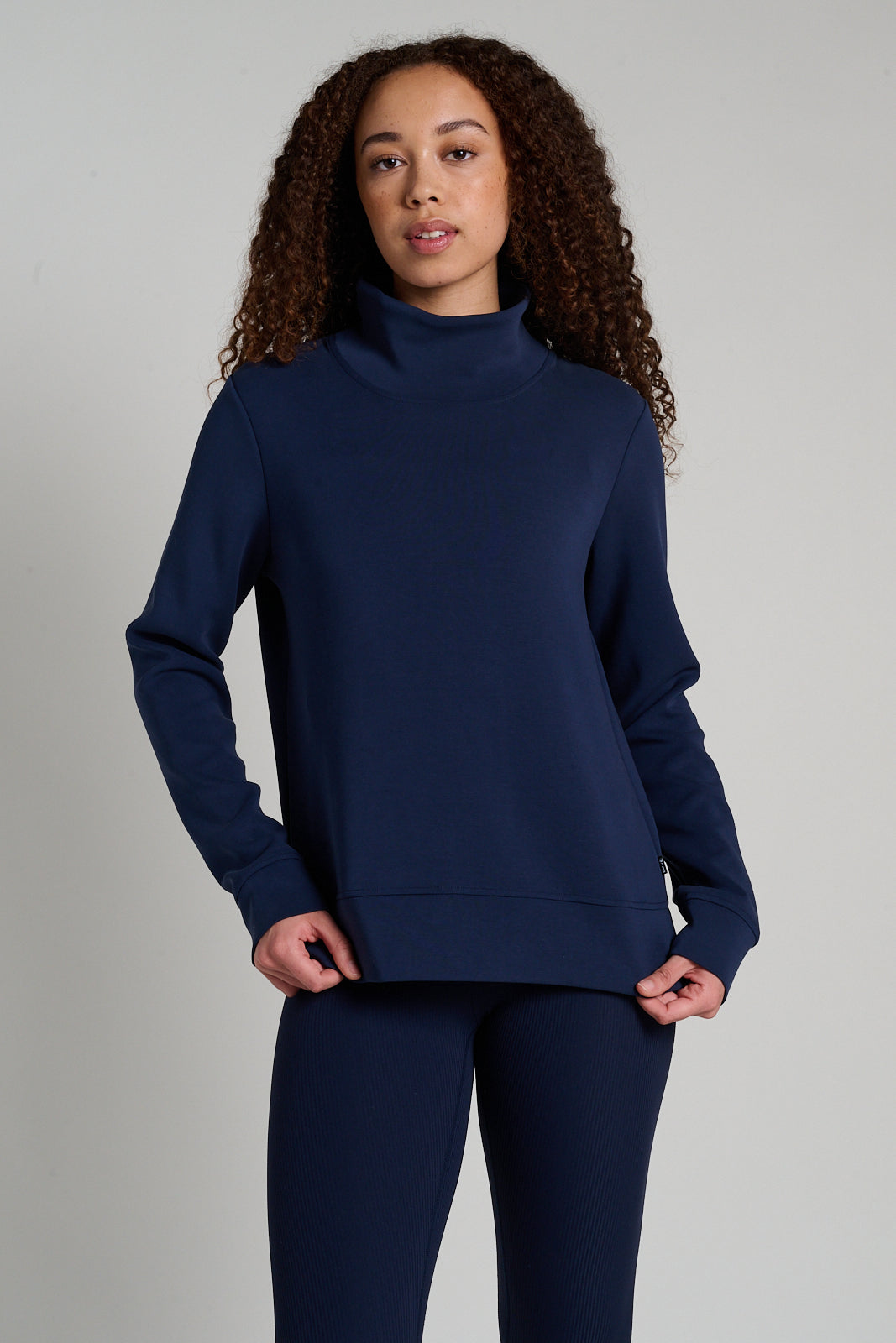 MPG | Dreamweave Mock Neck Sweatshirt | Navy Blazer