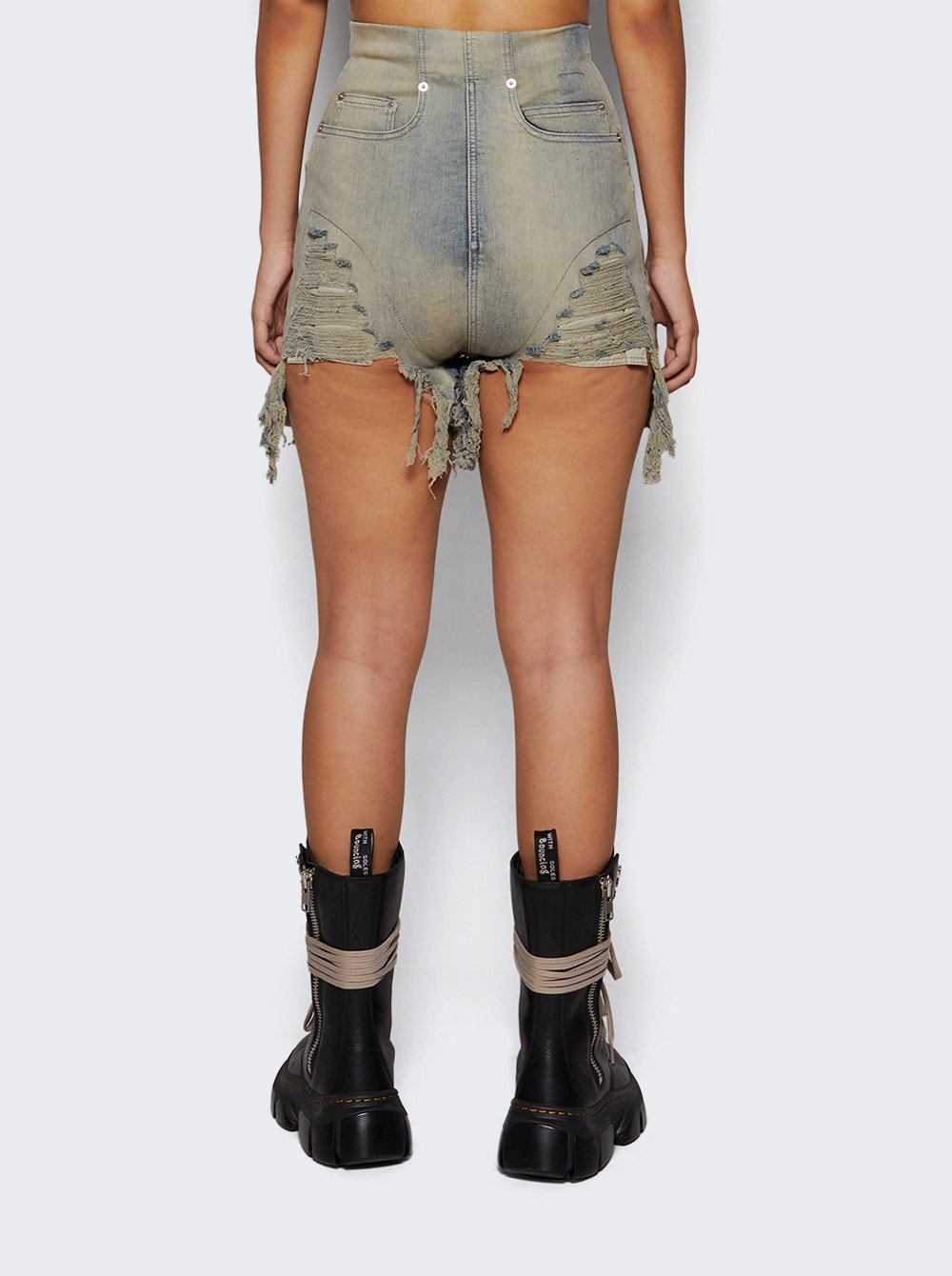 Rick Owens DRKSHDW | Denim Dirt Cutoff Shorts Sky | Blue