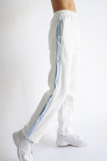Tearaway Fleece Pants | White & Baby Blue
