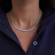  Lab Grown Diamond Graduated Tennis Necklace 14K - Adina's Jewels