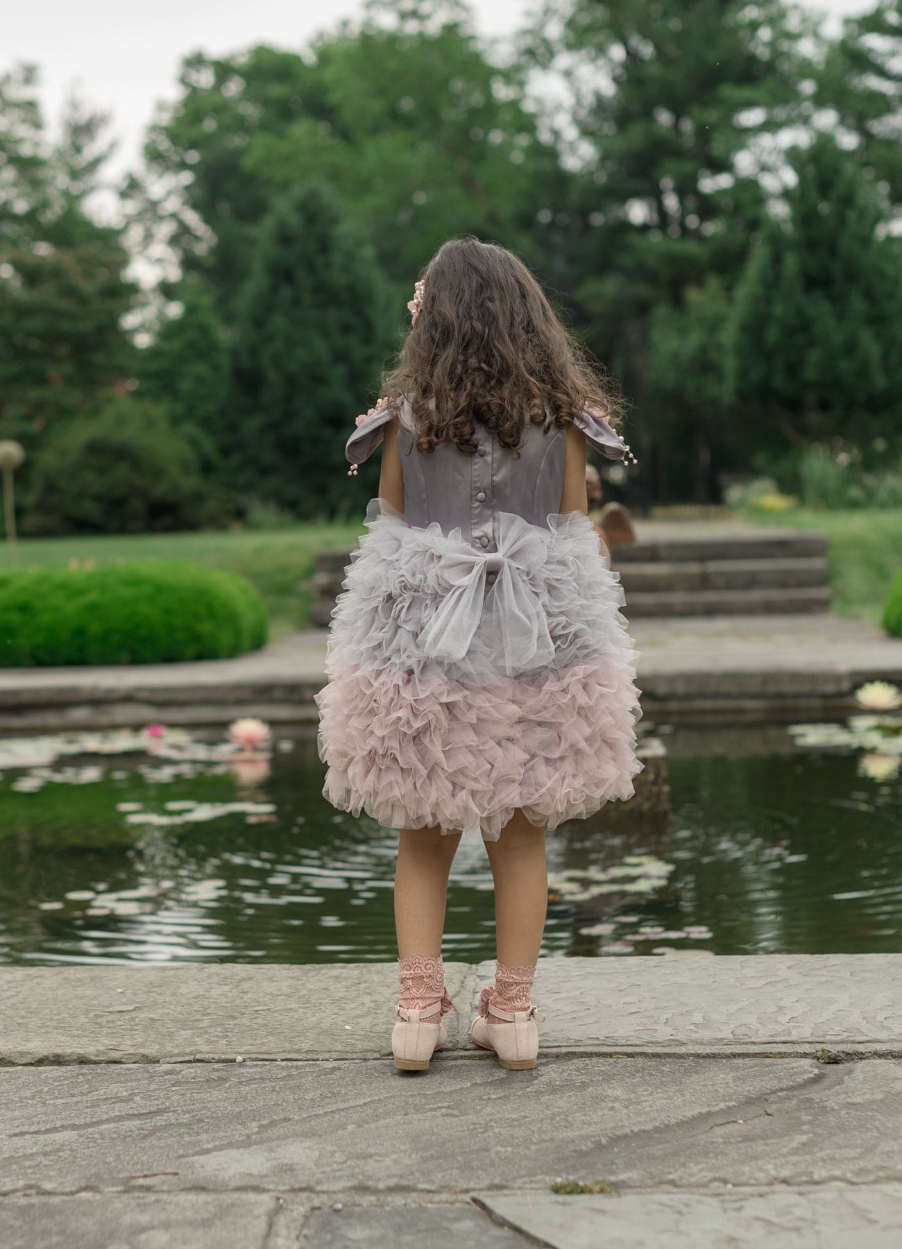 Baby Girls | Mia and Ombré Cupcake Tulle Dress | Grey & Pink