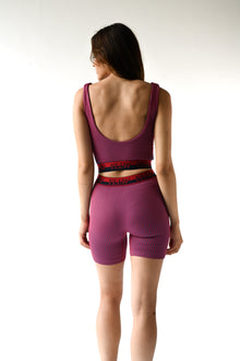 Aly Ribbed Shorts | Rouge
