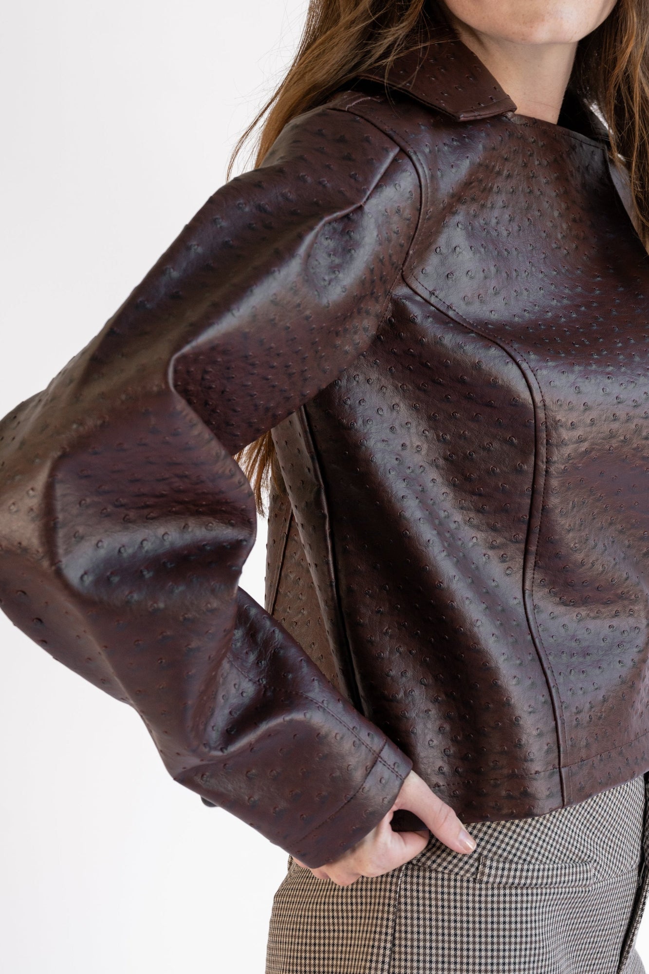 Oliver Ostrich Jacket | Mahogany