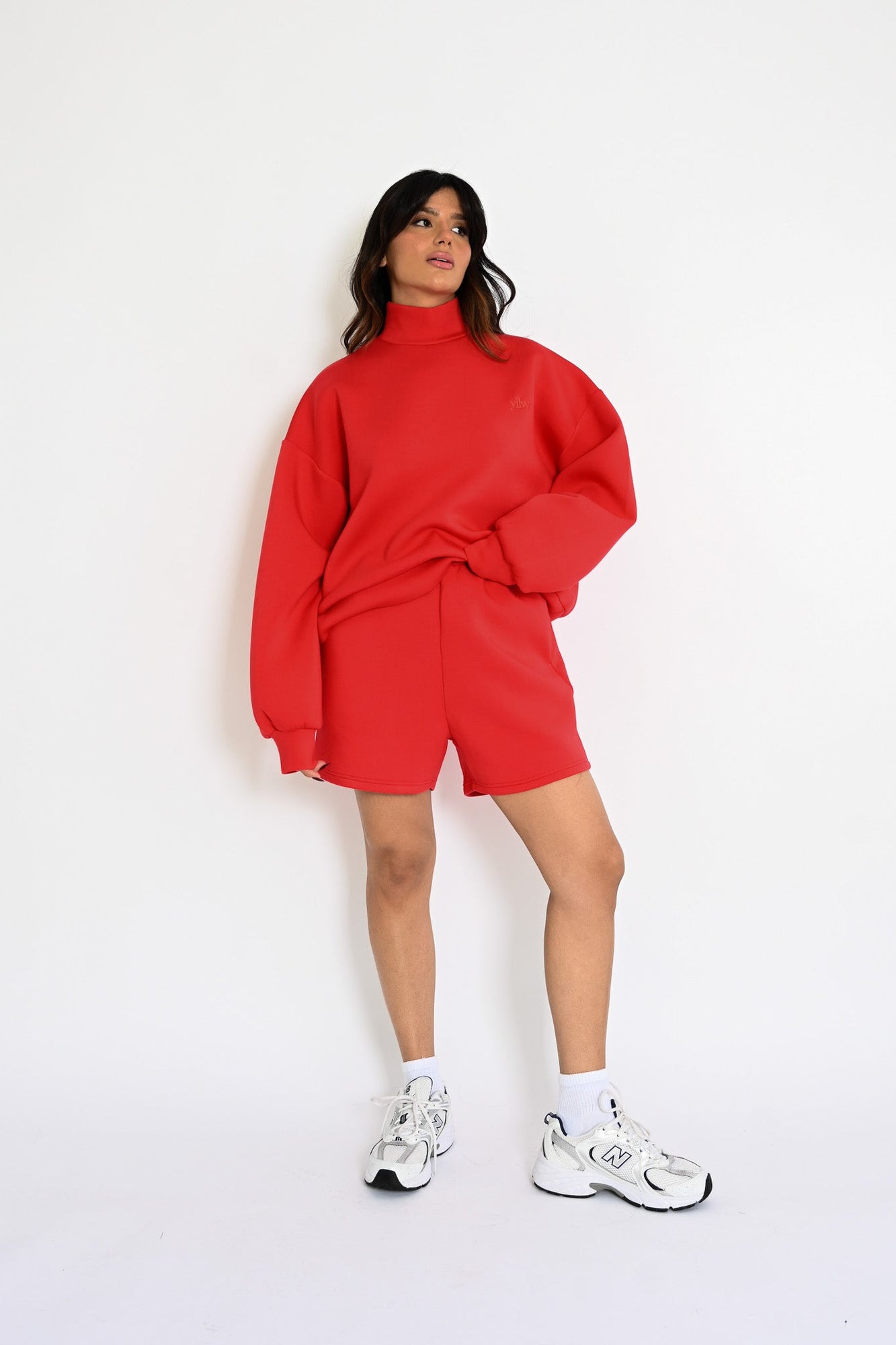 Maya Knit Neoprene Pullover | Ruby