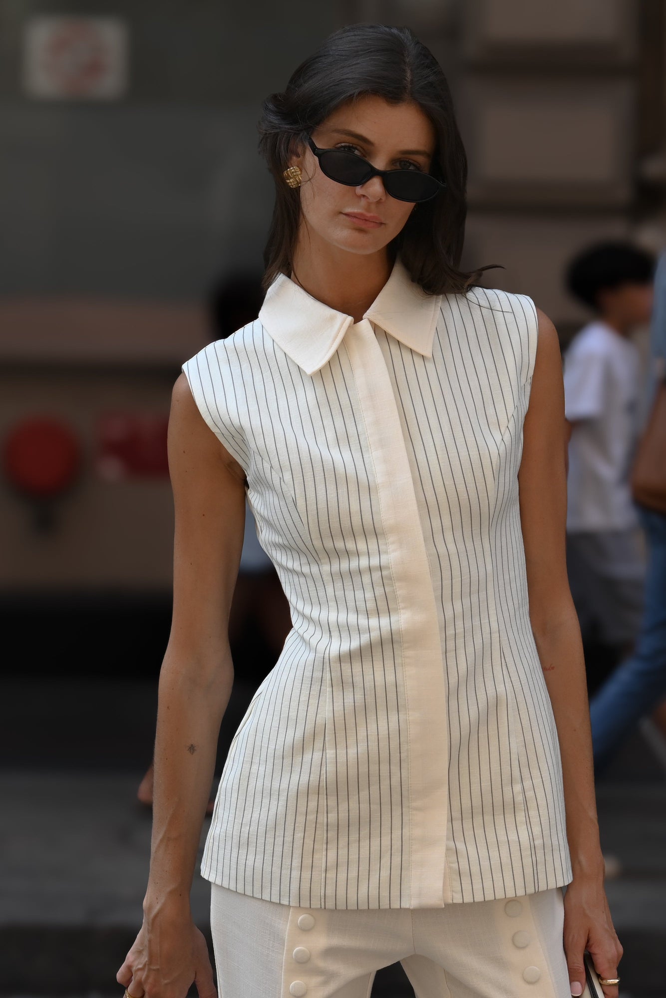 Anni Linen Top | White