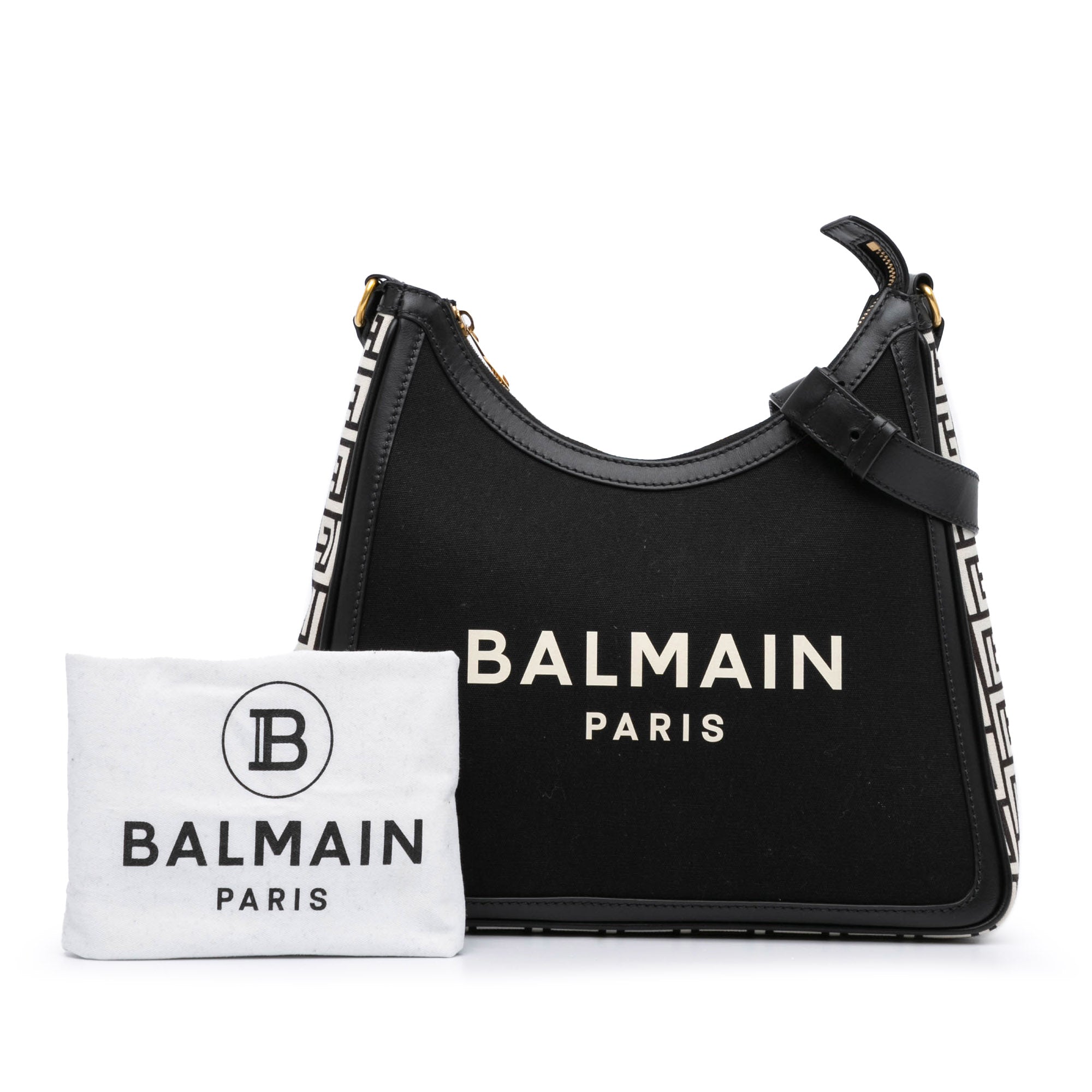 Balmain | Pre-Owned Canvas B-Army 26 Shoulder Bag | Black