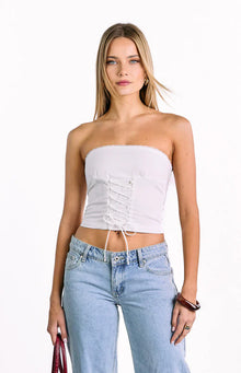 Dakota Strapless Top | White