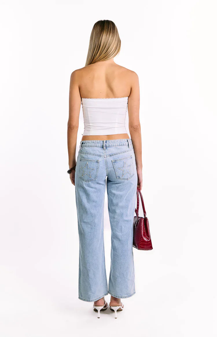 Dakota Strapless Top | White
