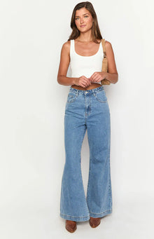 Dandy Denim Flare Jeans | Mid Wash
