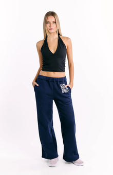 Dania Leopard Star Track Pants | Navy
