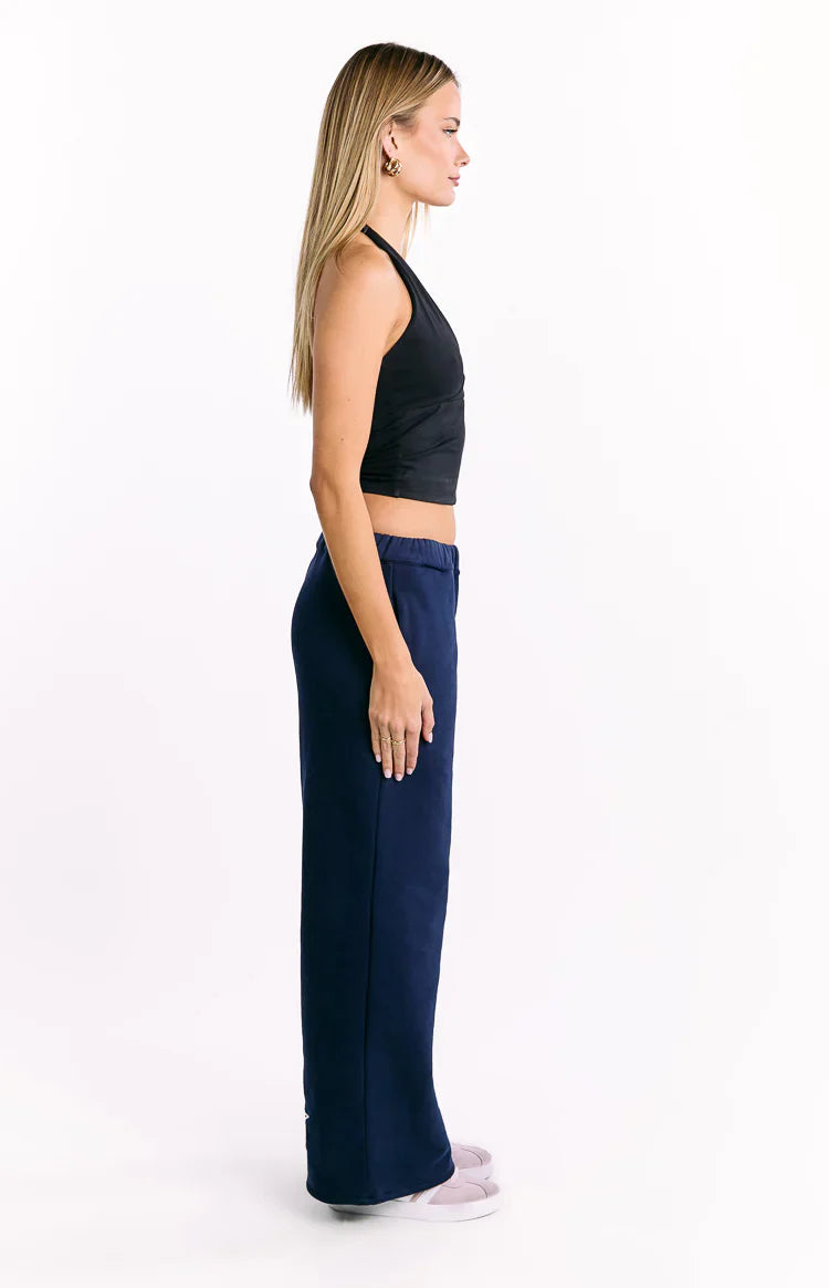 Dania Leopard Star Track Pants | Navy