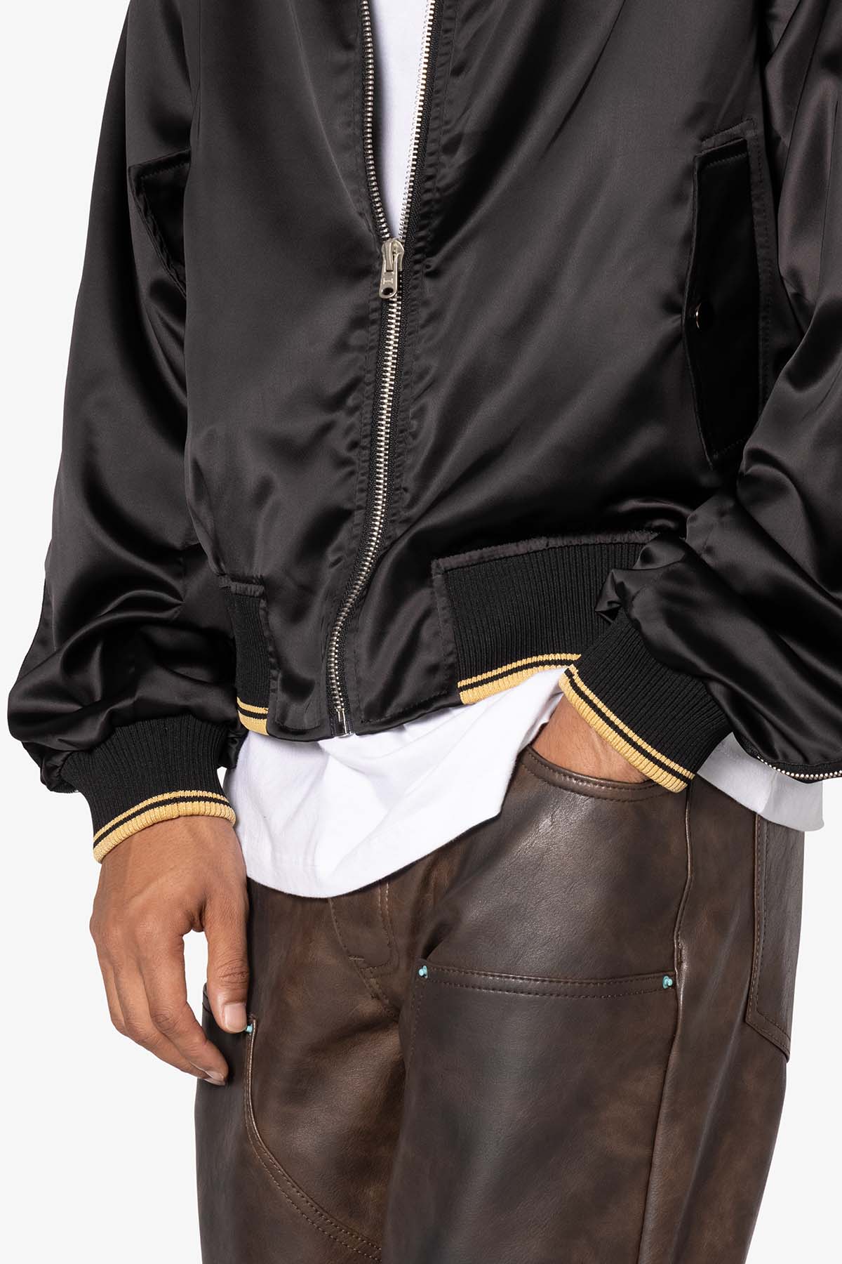 Dark Bark Double Zip Jacket | Black