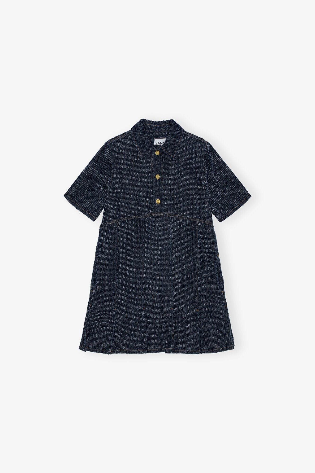Dark Blue Textured Dress | Rinse