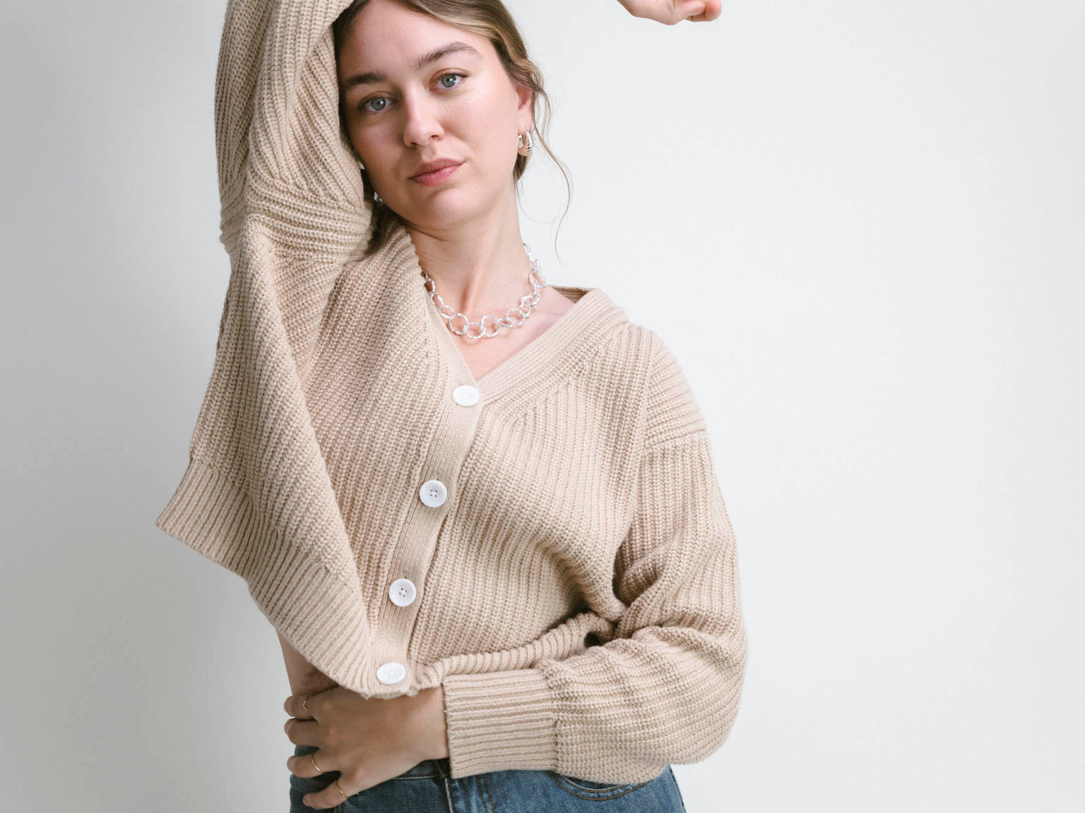 Dew Slouch Cardigan | Tan