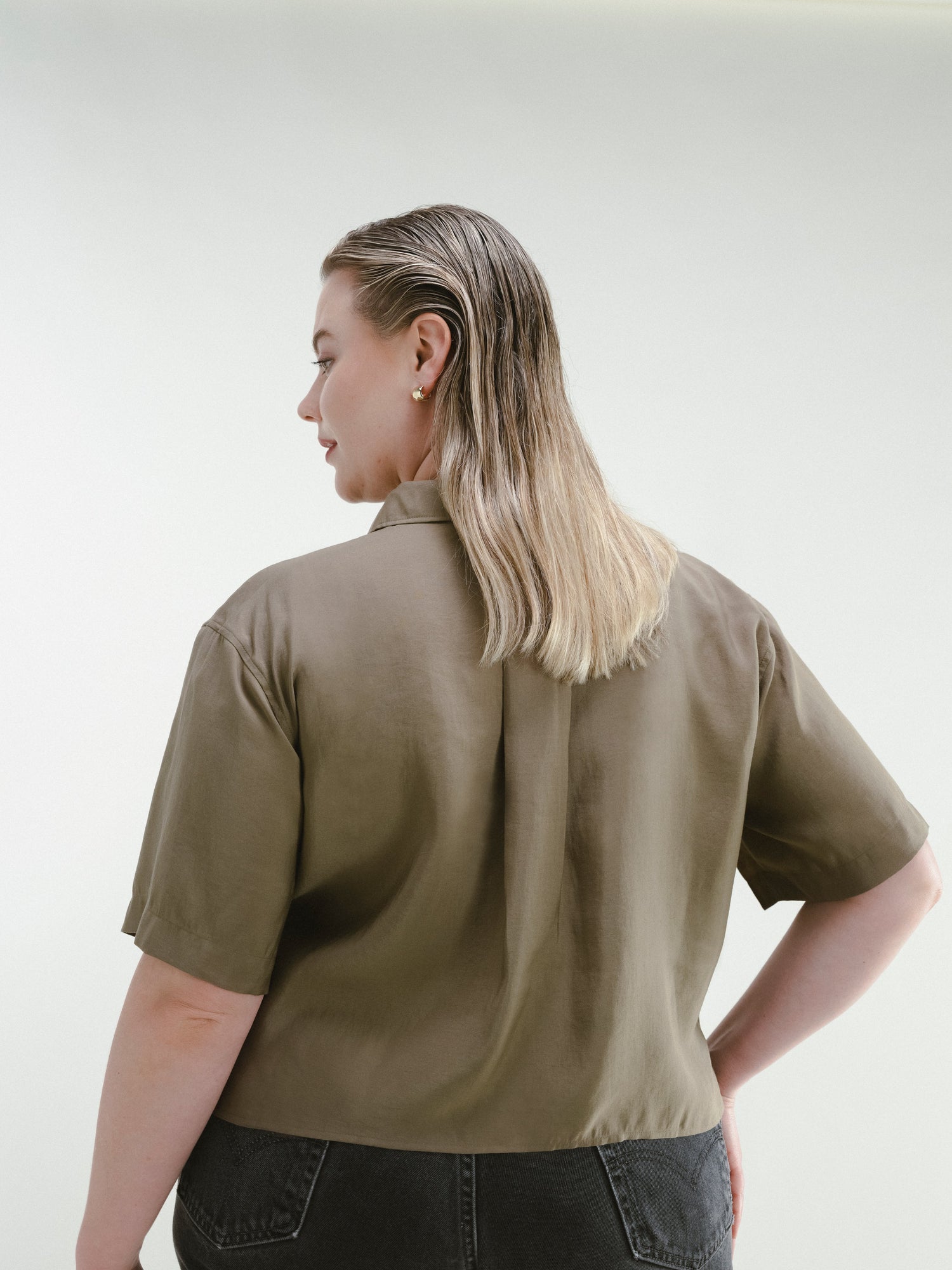 Playful Short Sleeve Top | Olive