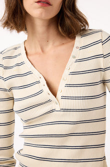 AMO Denim | Dearest Henley in Bon/Neptune Multi