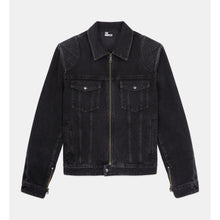 Denim Biker Jacket | Men | Black Washed