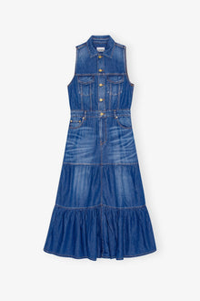 Denim Long Dress | Mid Blue Vintage
