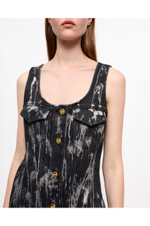 Denim Mini Dress | Washed Black/Black (V2)