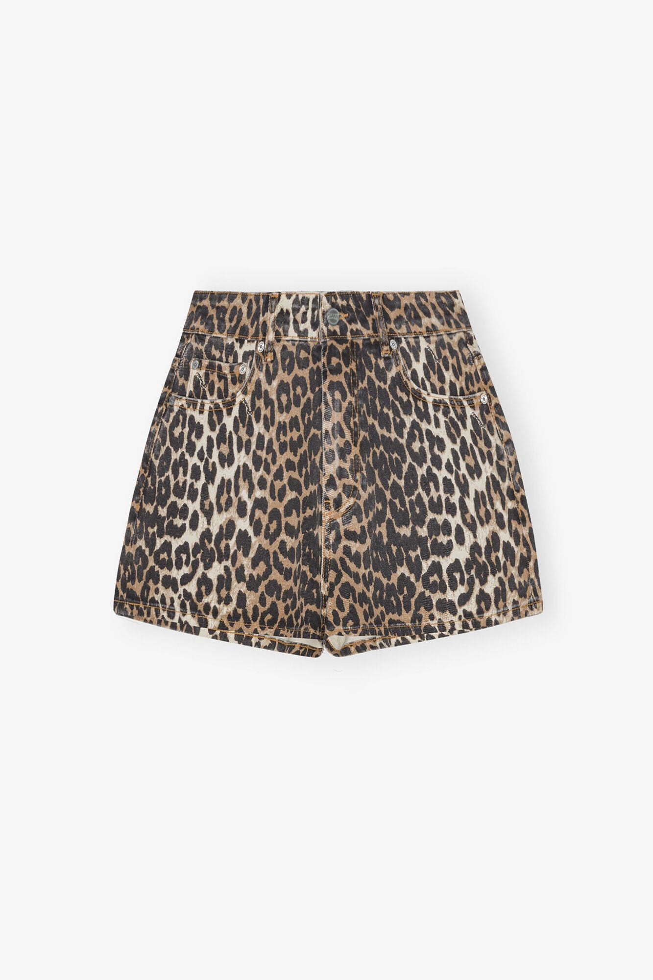 Denim Shorts | Leopard