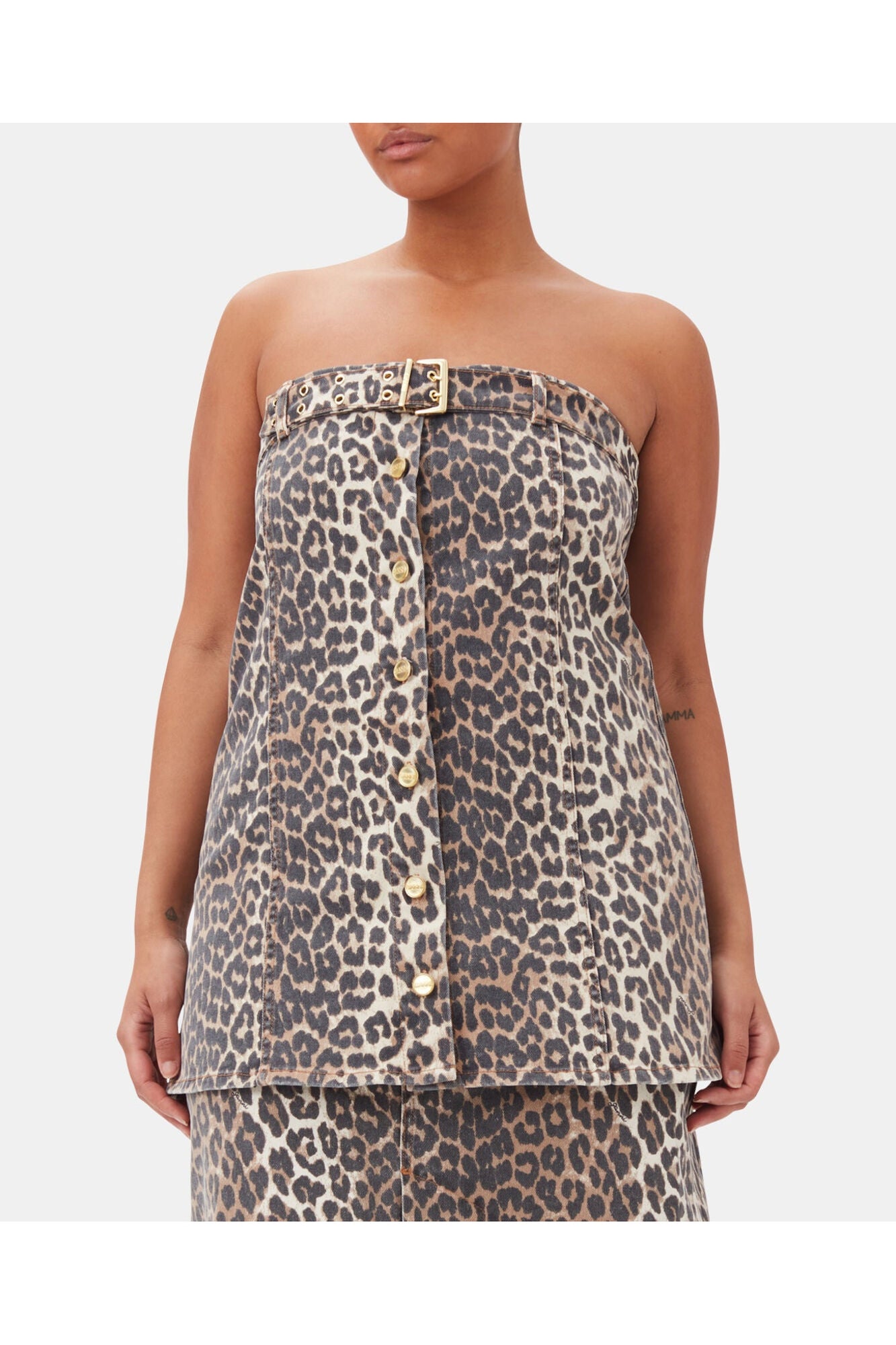 Denim Top | Leopard