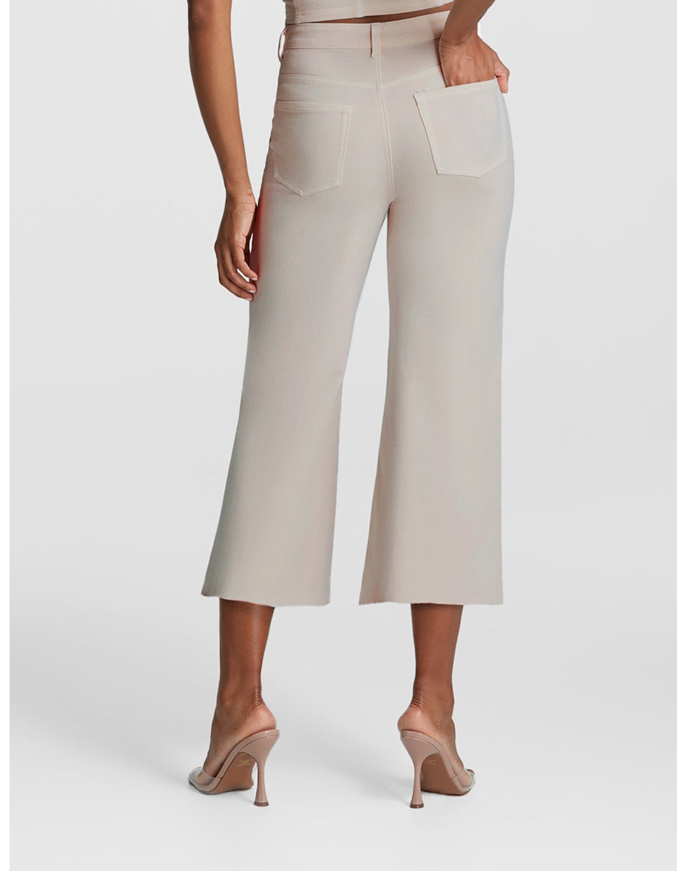 Do It All Denim High-Rise Cropped Wide Leg | Porcelain
