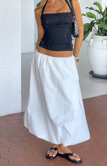 Dorothy Bubble Hem Skirt | White