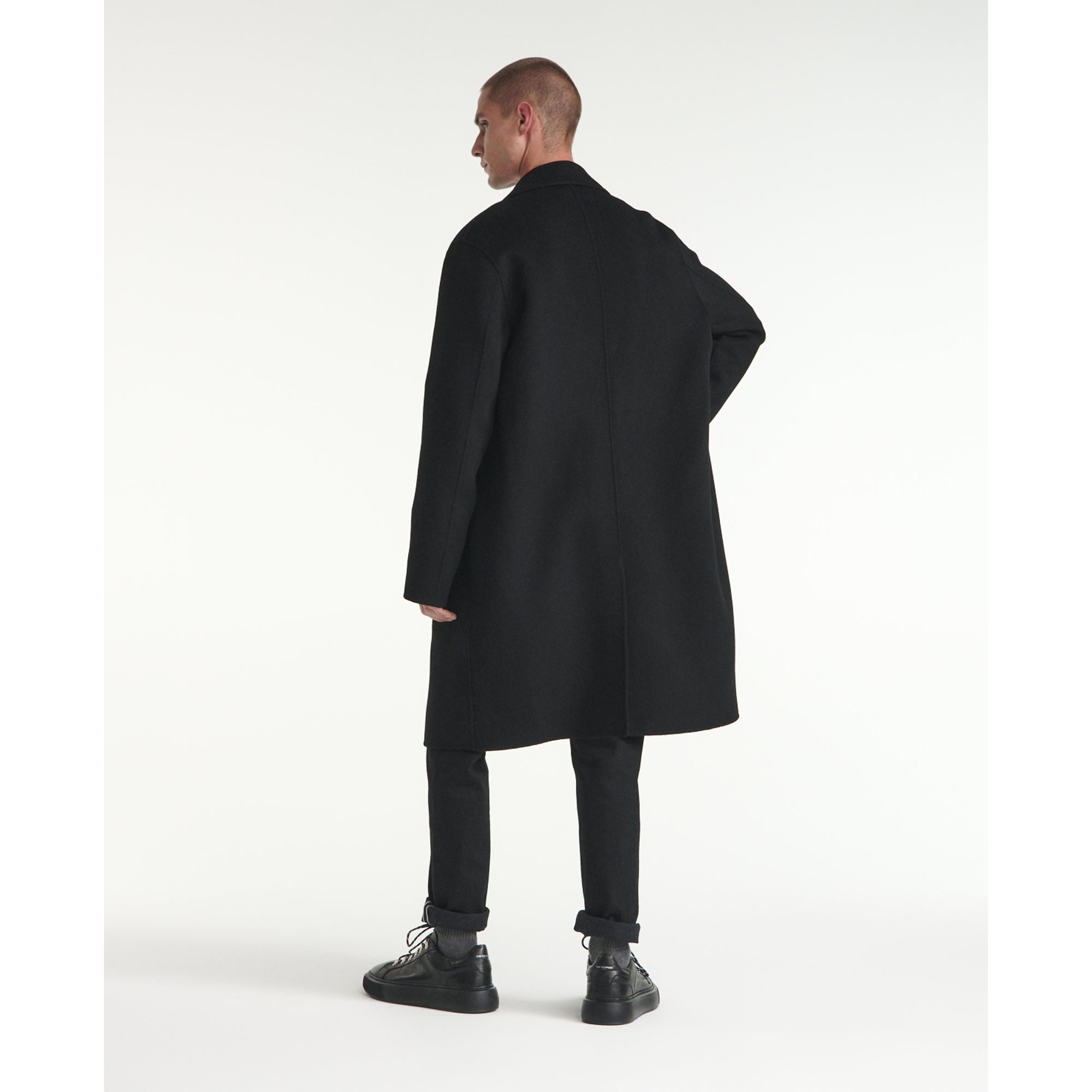 Double-Faced Wool Coat | Men | Black