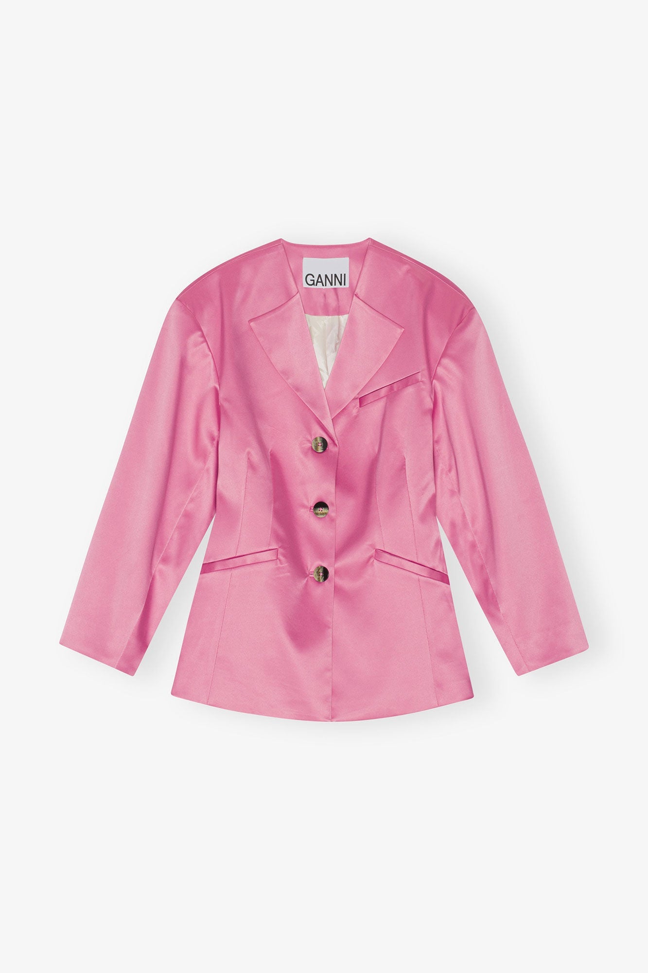 Double Satin Fitted Blazer | Wild Orchid