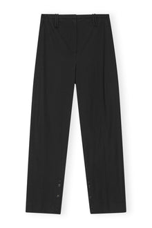 Drapey Melange Slim Trousers | Black
