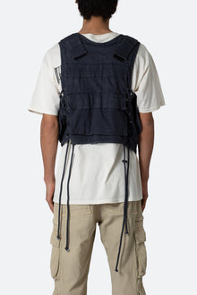 Drawcord Utility Vest | Black