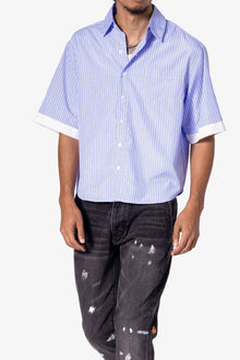 Dual Layered Striped Shirt | Blue
