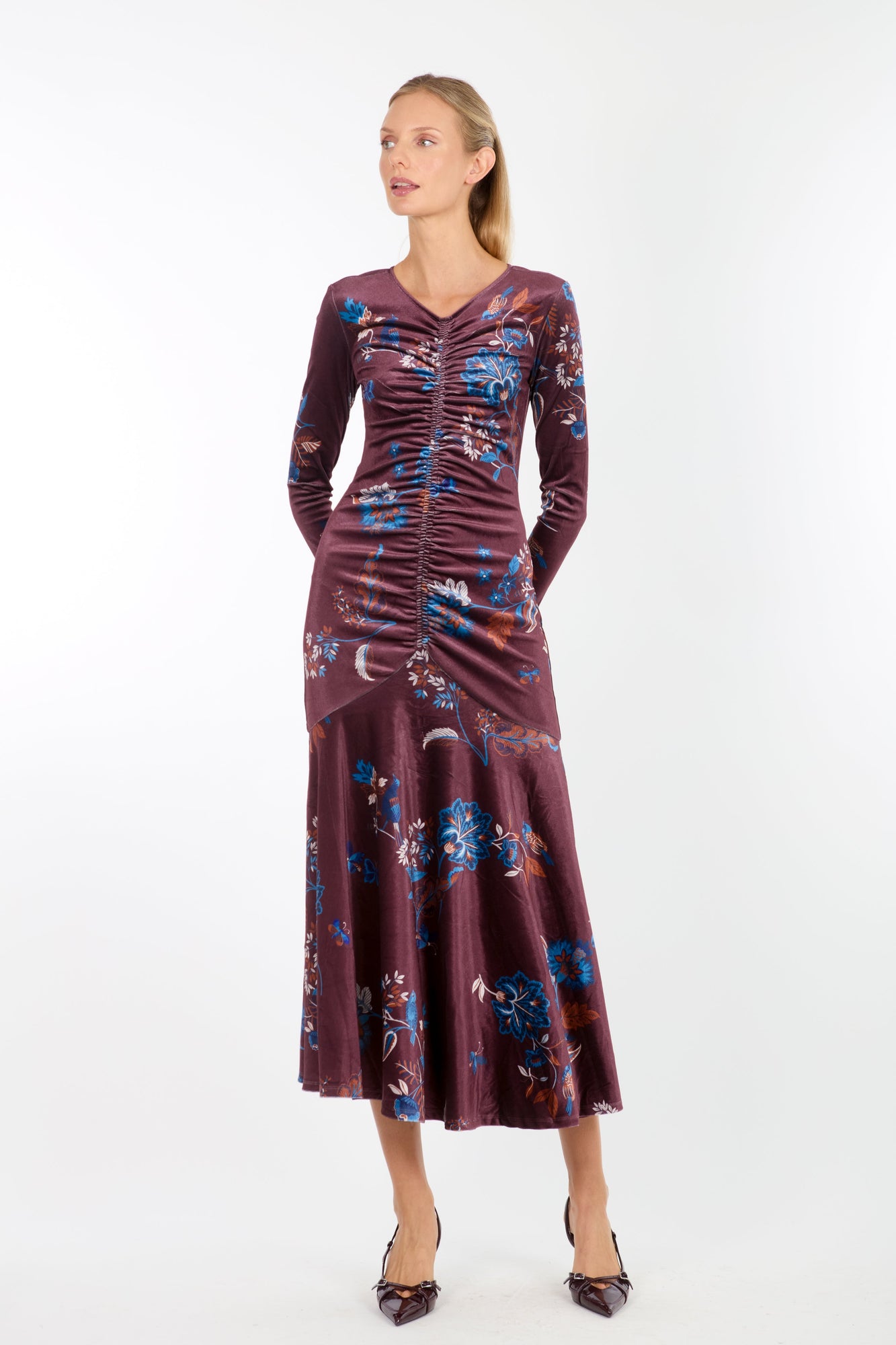 Dusk Dress | Burgundy Floral