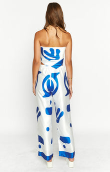 Dylan Print Pants | Blue