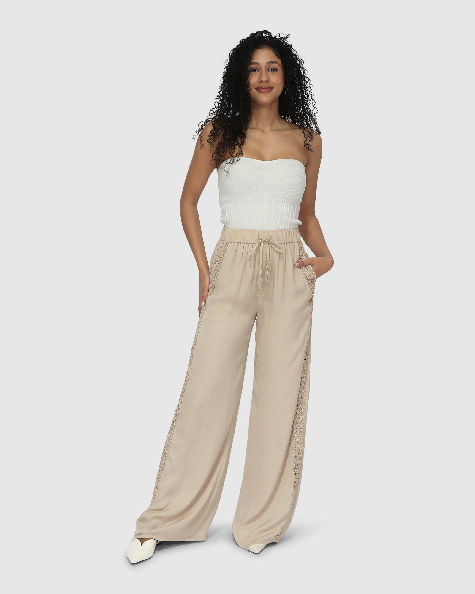 Women | Everywhere All At Once Wide Leg Pant | Latte