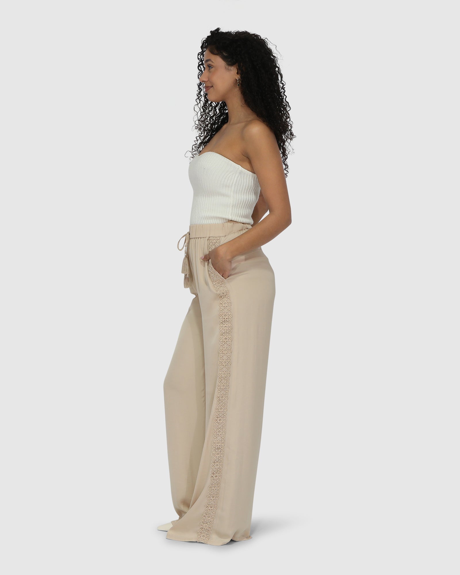 Women | Everywhere All At Once Wide Leg Pant | Latte