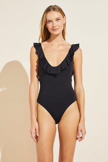 Model wears Loreta Smooth One-Piece in Black.