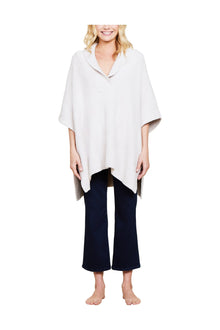 Womens | Cozychic Shawl Collar Poncho | Stone