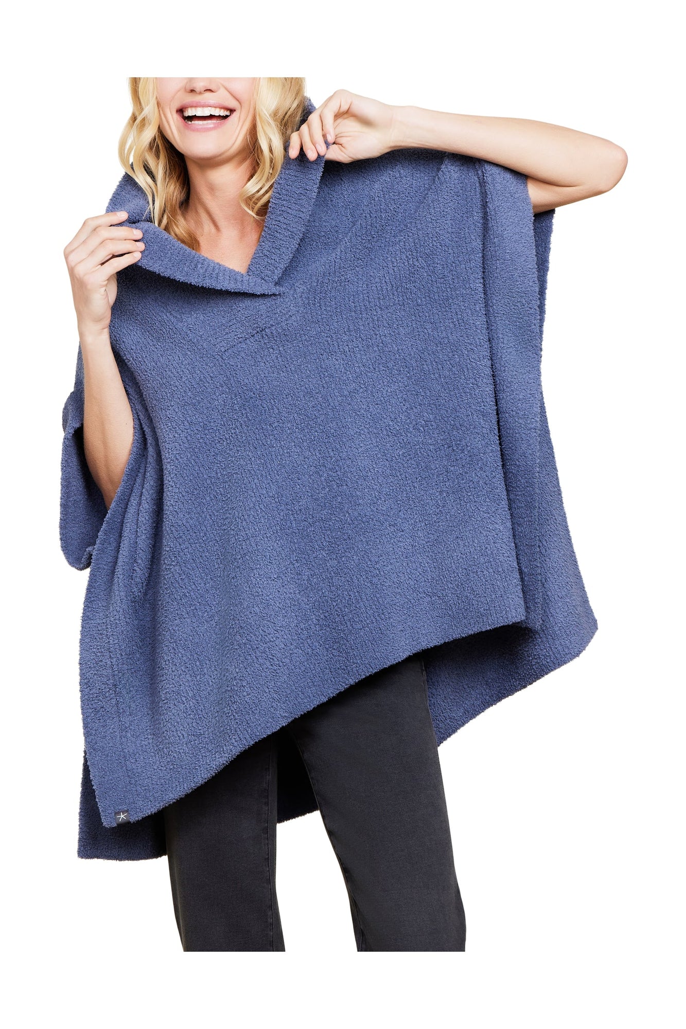 Womens | Cozychic Shawl Collar Poncho | Tidewater