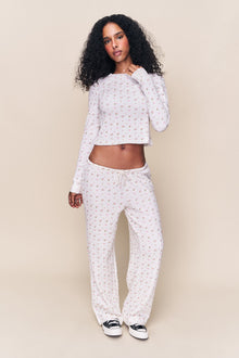 Womens | Lumi Relaxed Pant | Pink Ditsy Rose
