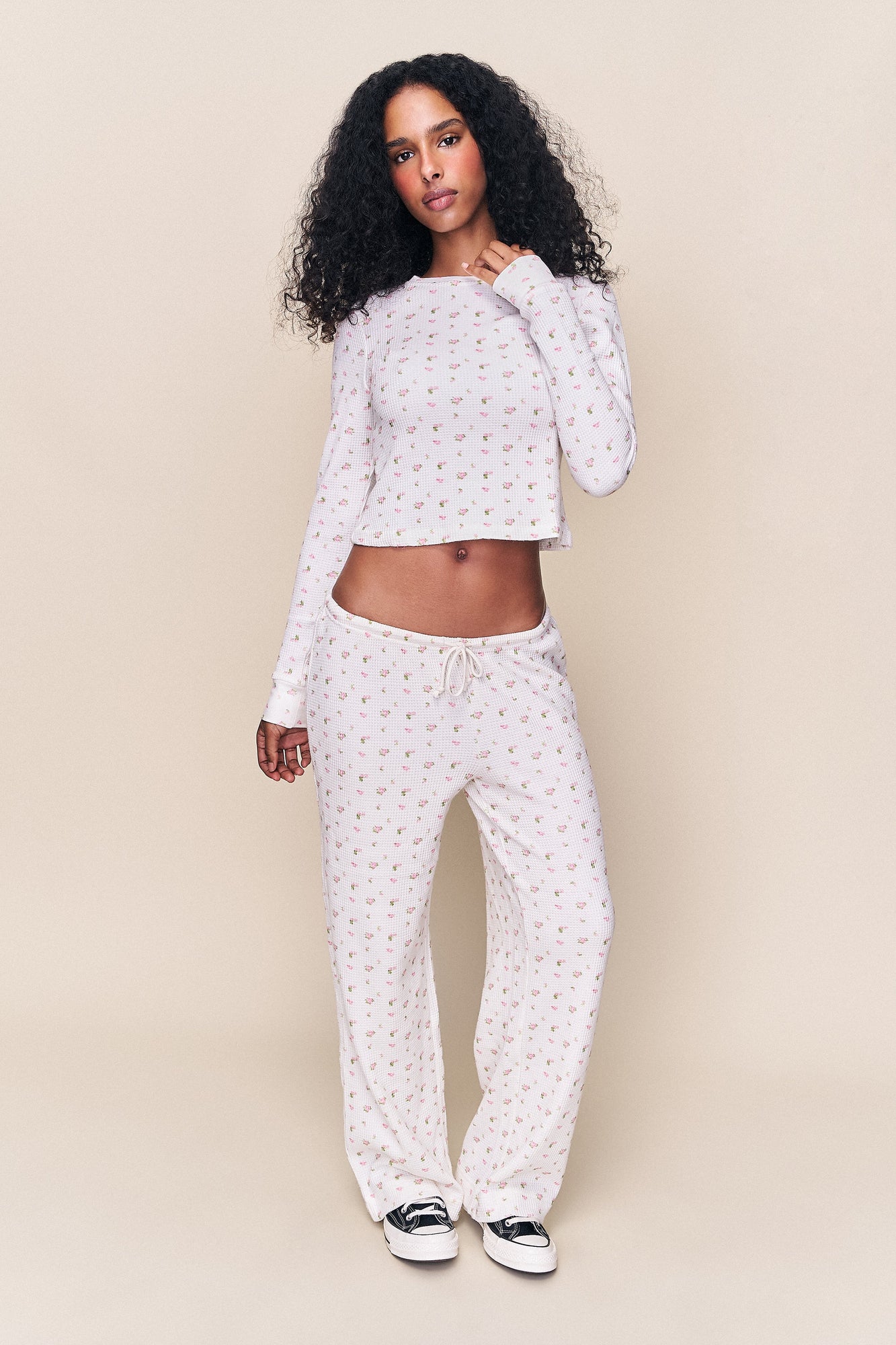 Womens | Lumi Relaxed Pant | Pink Ditsy Rose
