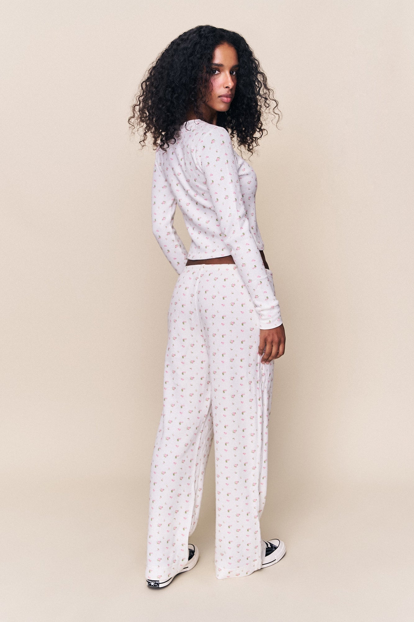 Womens | Lumi Relaxed Pant | Pink Ditsy Rose
