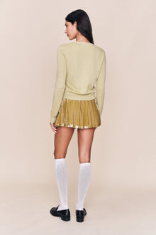 Womens | Rylan Velvet Mini Skirt | Olive