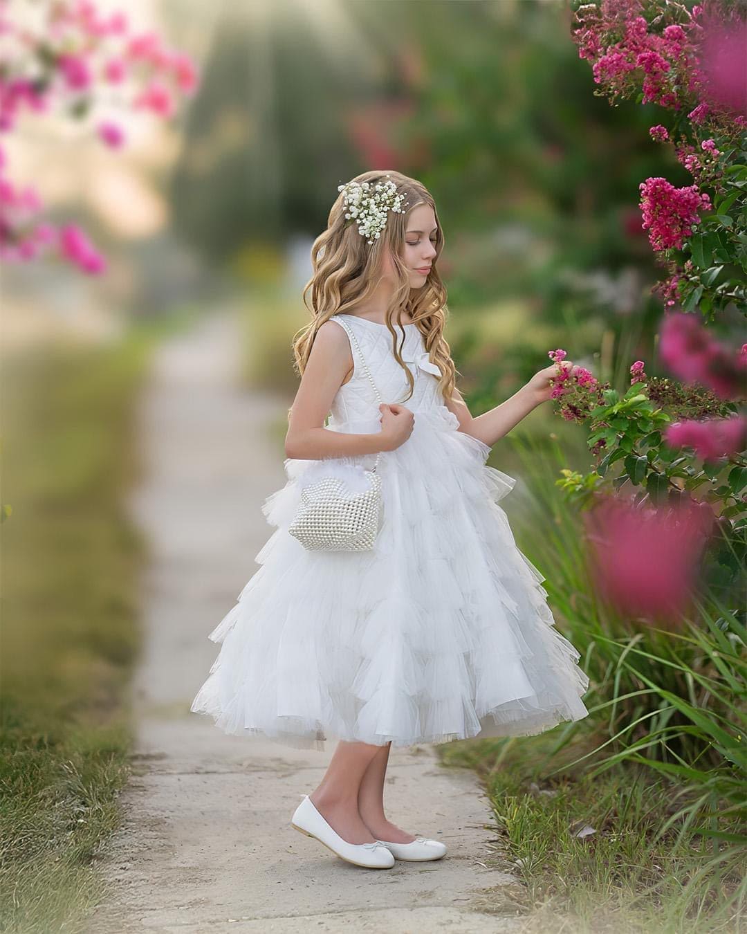 Girl | Poppy Quilted Dress | White