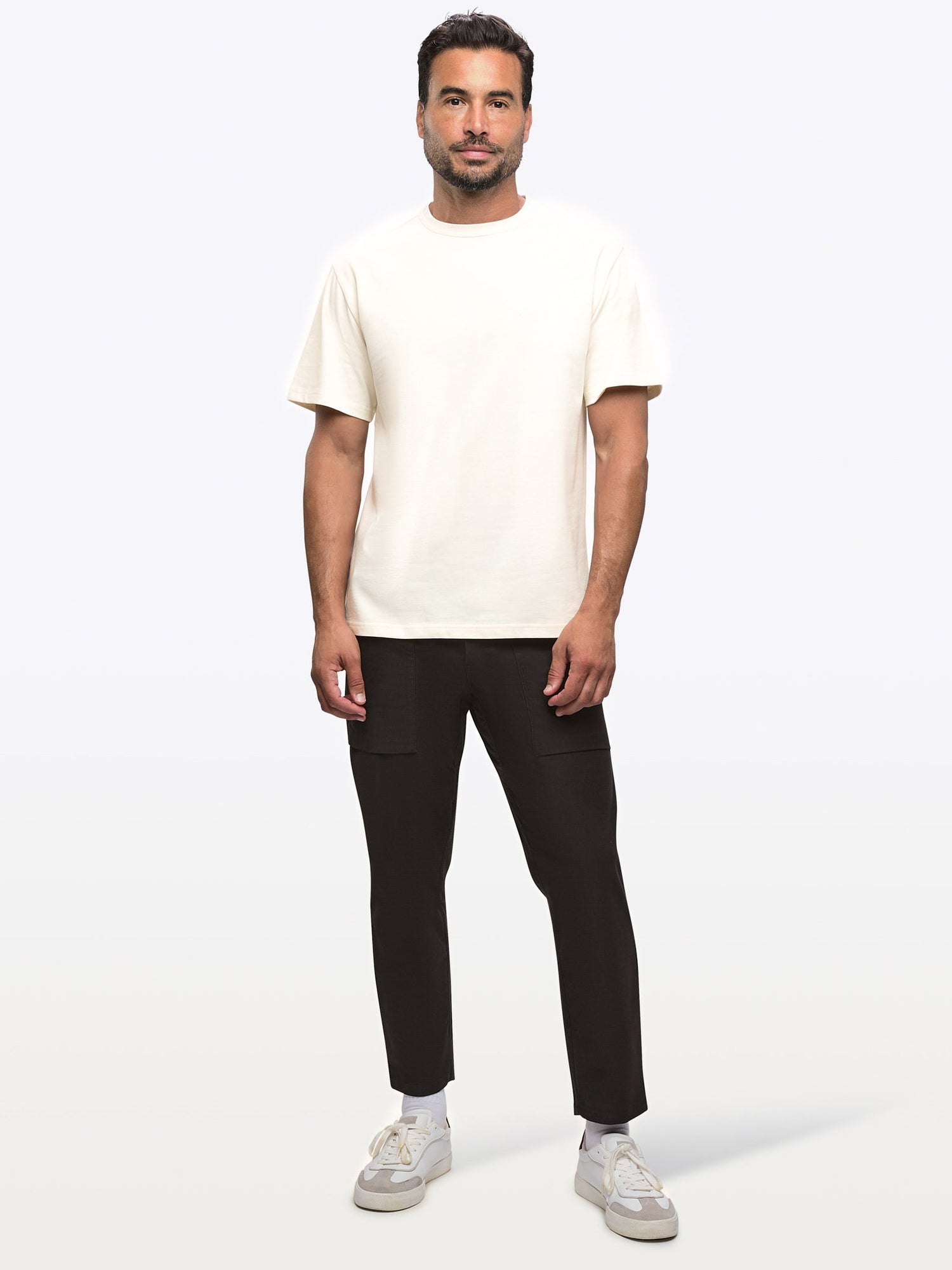 Mens | Script Relaxed-Fit Overtime Tee | Eggshell