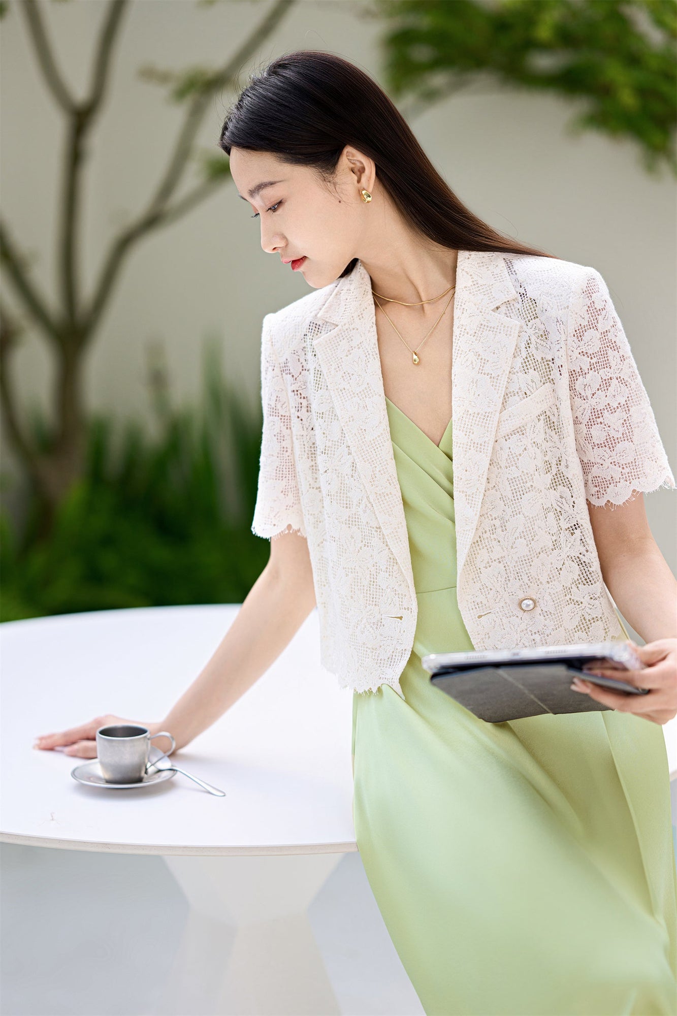 Short Sleeve Jacket | White