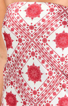 Ellie Tile Print Mini Dress | Red