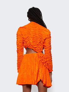 Women | Ester Manas | Short Ruched Cut Out Dress | Orange