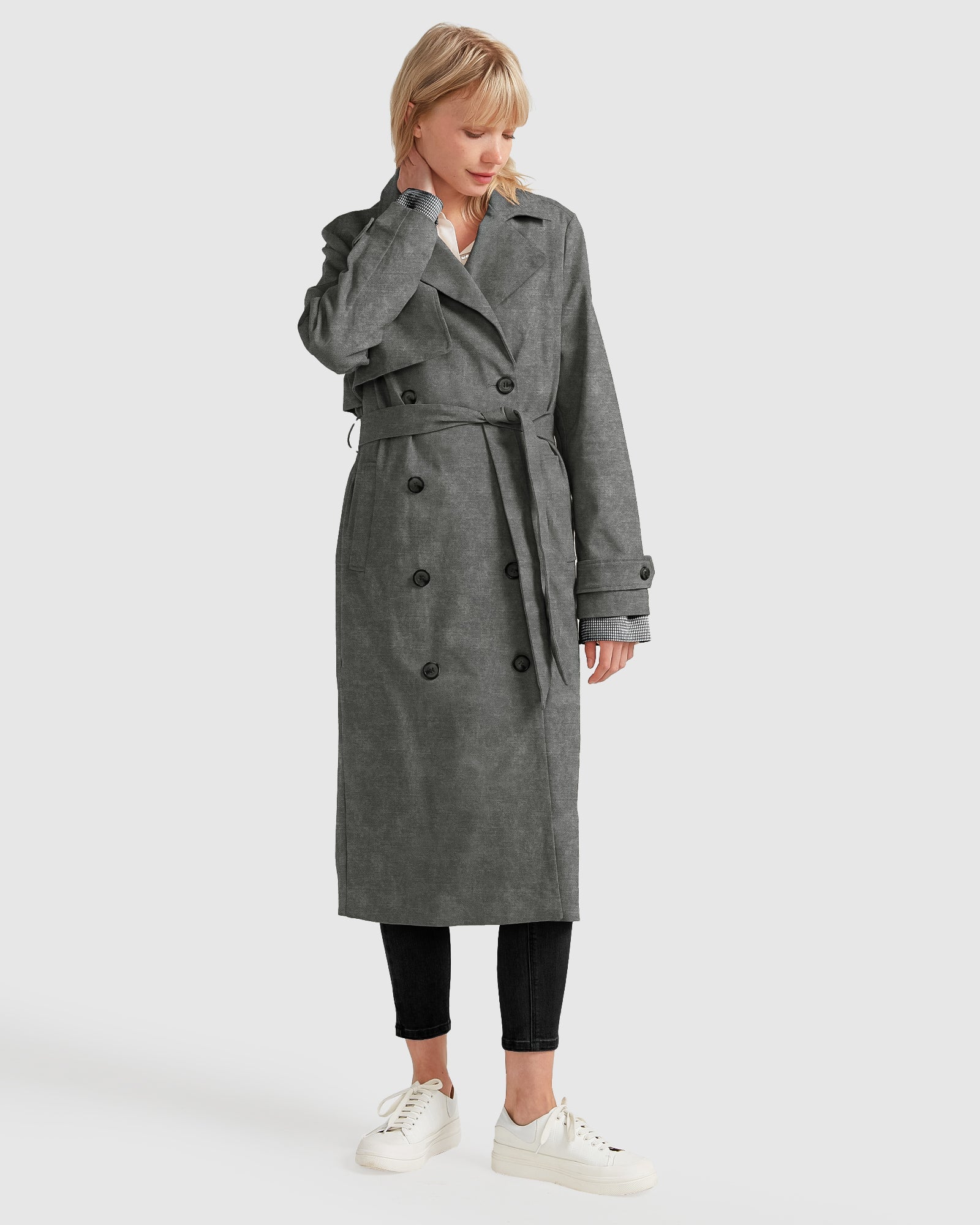 Women | Empirical City Trench Coat | Washed Black