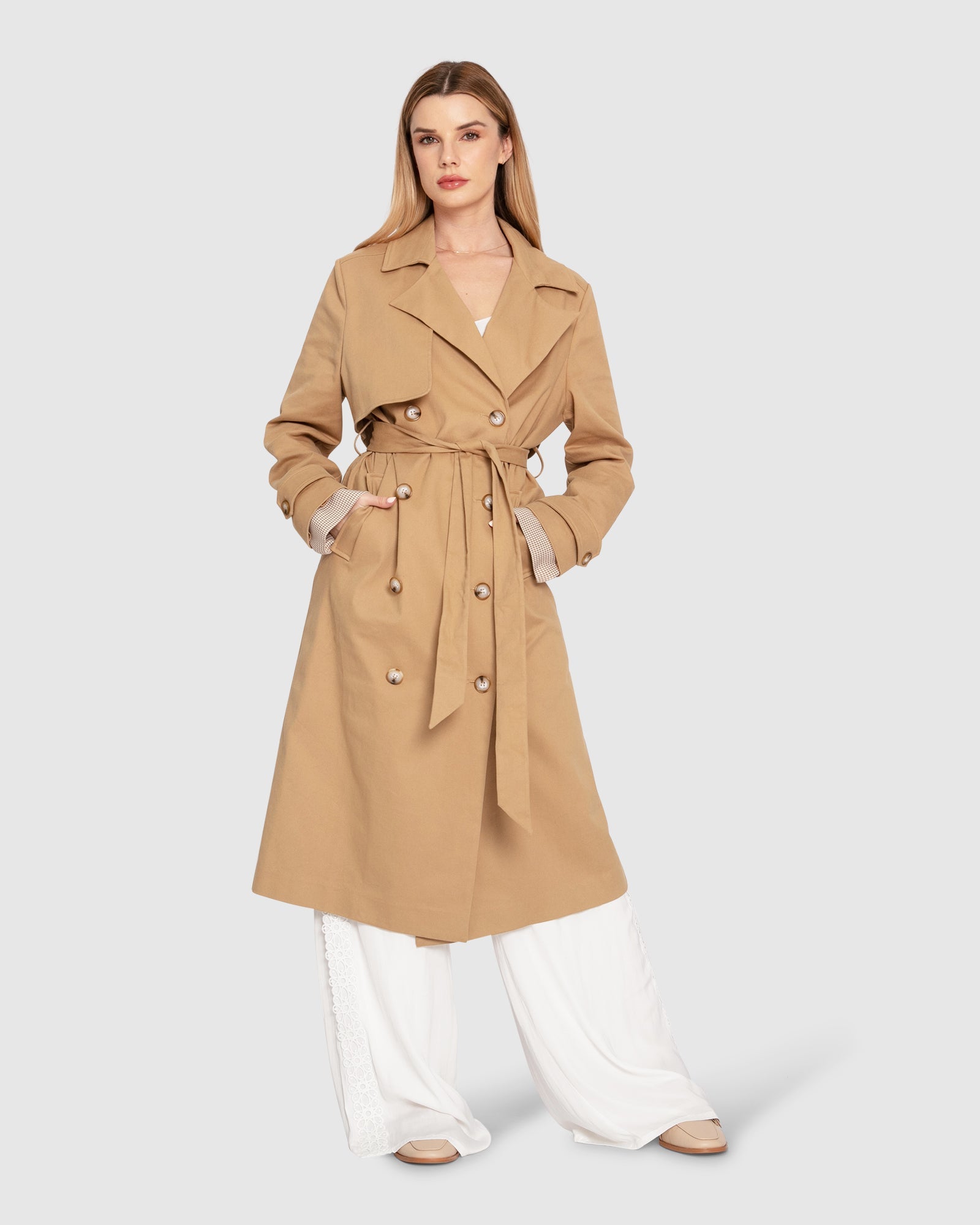 Women | Empirical Trench Coat | Khaki